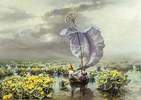 عکسهای فانتزی عاشقانه به صورت نقاشی