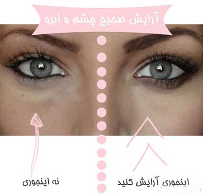 آموزش تصویری روش صحیح آرایش چشم و ابرو
