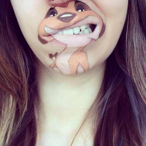 عکس های دیدنی از نقاشی روی لب بسیار خلاقانه