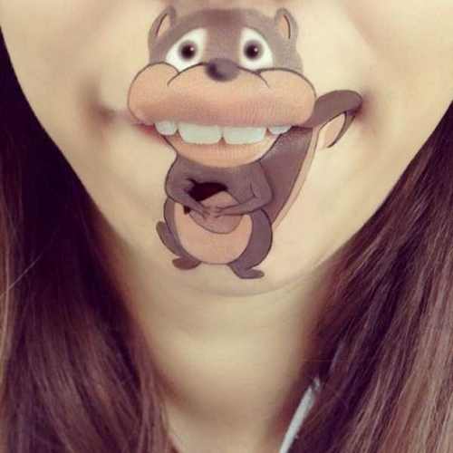 عکس های دیدنی از نقاشی روی لب بسیار خلاقانه