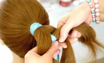 آموزش گام به گام و تصویری بافت مو دخترانه با ربان