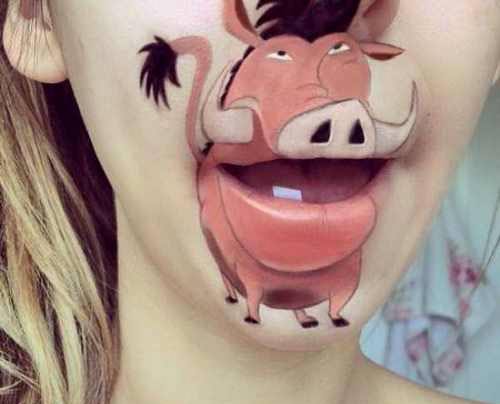 عکس های دیدنی از نقاشی روی لب بسیار خلاقانه