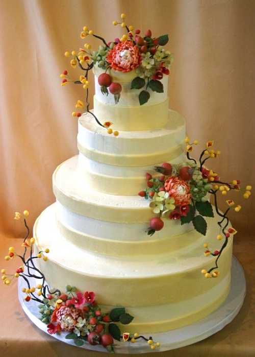 مدل های جدید کیک عروسی ویژه فصل پاییز