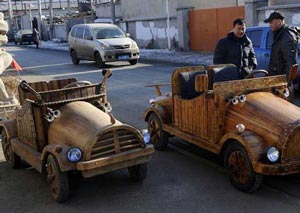 خودرو چوبی برقی جالب ساخت چین +عکس