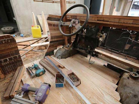 خودرو چوبی برقی جالب ساخت چین +عکس