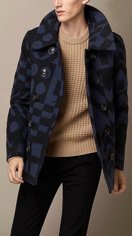 انواع مدل های جدید کت مردانه Burberry زمستان 2015