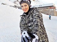 یک روز برفی با لیلا بلوکات +عکس