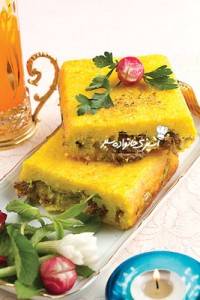 طرز تهیه ته چين گوشت و باقلا