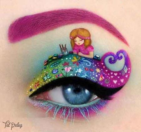 نقاشی های زیبا پشت پلک چشم