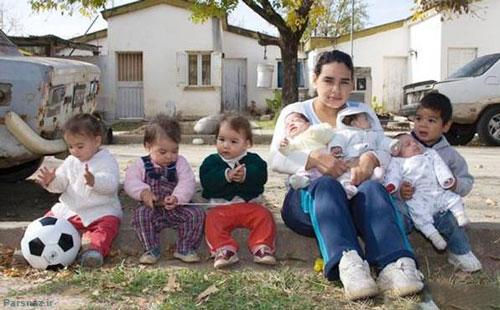 این دختر جوان با 7 فرزندش چگونه زندگی میکند (+عکس)