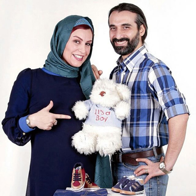 انتشار عکس عریان از فرزند ماه چهره خلیلی و همسرش