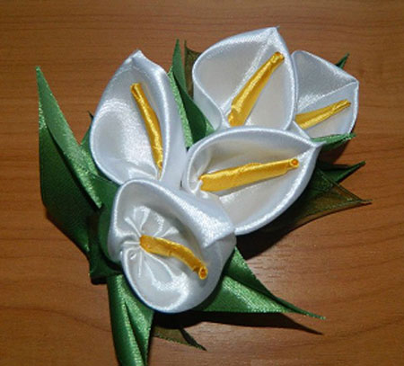 آموزش ساخت گل شیپوری روبانی