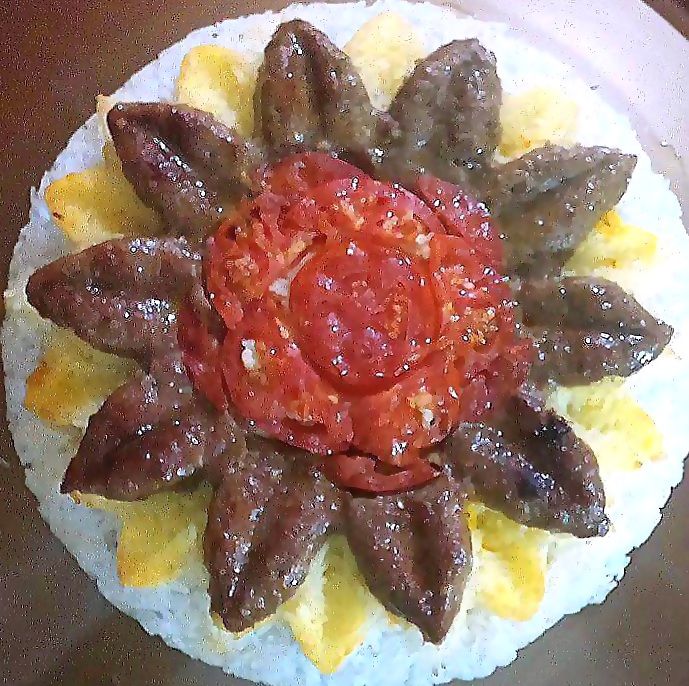 طرز تهیه تصویری ته چین کباب کوبیده شیک و مجلسی