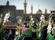 گلباران حرم رضوی امام رضا (ع) در شب میلاد