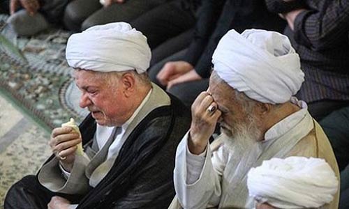 گریه هاشمی رفسنجانی در تشییع قربانیان منا ‬+ تصاویر