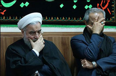 اشک های سوزناک حسن روحانی + عکس