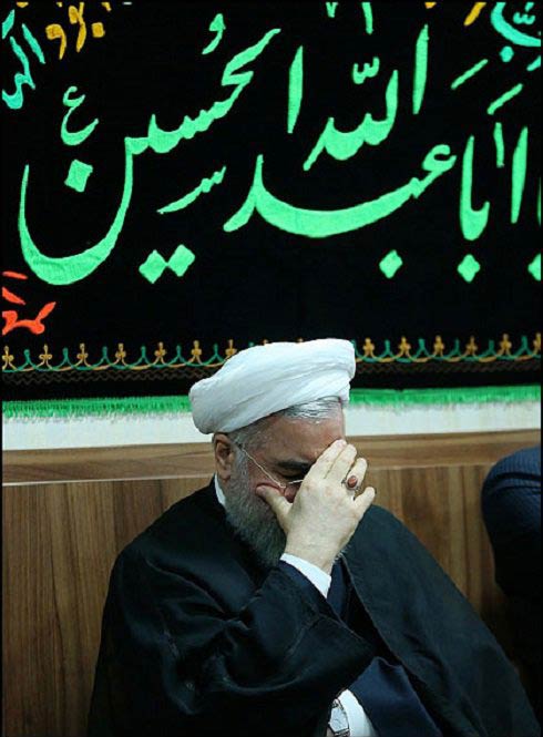 اشک های سوزناک حسن روحانی + عکس