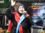 مداحی این زن برای مردان در عزاداری محرم + عکس