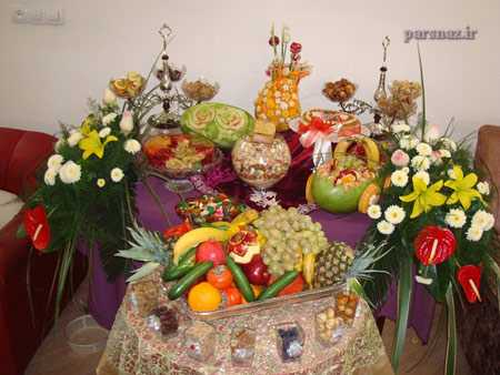 عکسهای زیبای تزئین شب یلدایی برای عروس