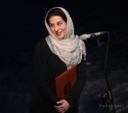 گریه فاطمه معتمد آریا در جشنواره فیلم فجر بخاطر همسرش