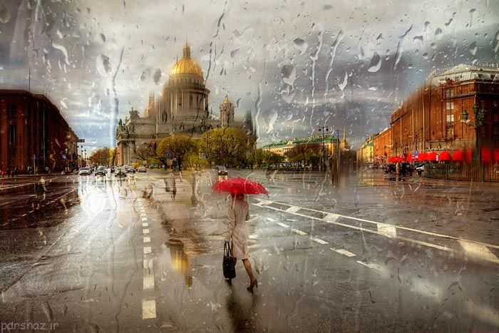 عکس های دیدنی از خیابان های خیس بارانی