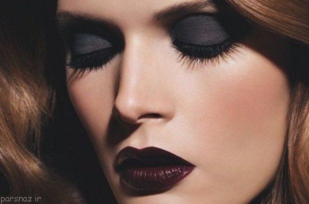 مدل های جدید آرایش رژ لب تیره