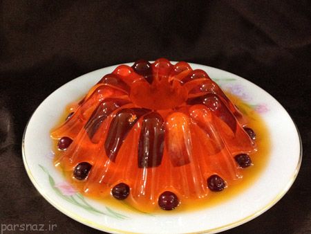 گالری تصاویری از تزیین ژله با میوه