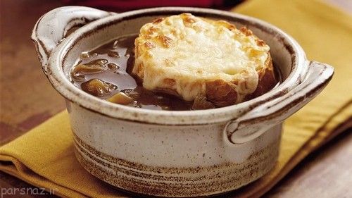 طرز تهیه سوپ پیاز کشور فرانسه