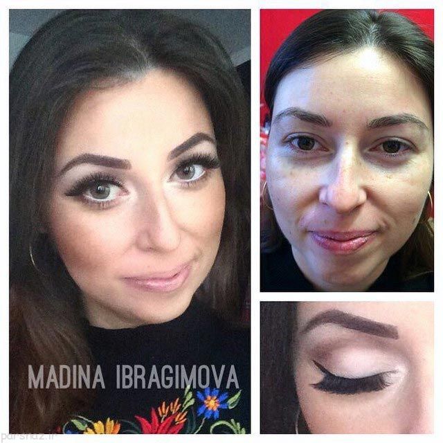 تاثیر فوق العاده آرایش روی صورت دختران +عکس