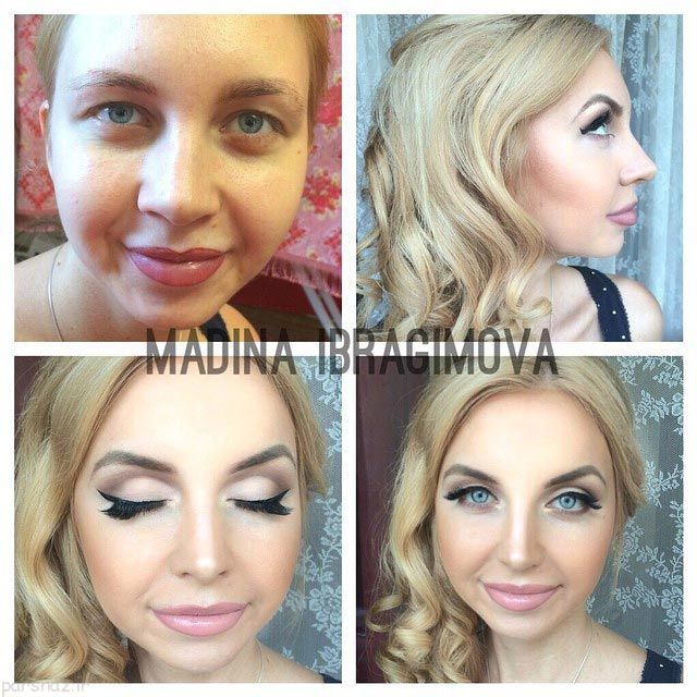 تاثیر فوق العاده آرایش روی صورت دختران +عکس