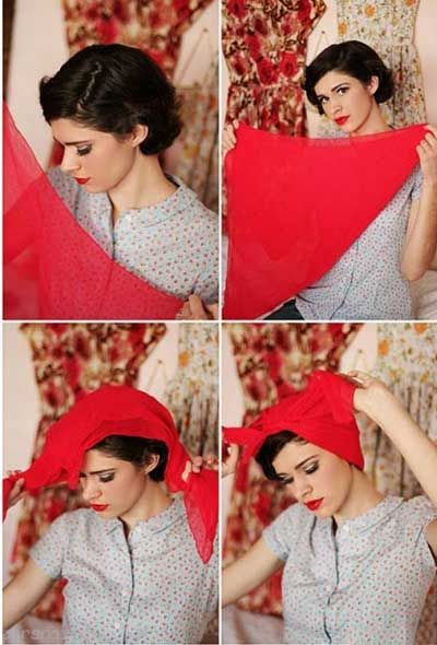 بستن دستمال سر زیبا و عالی برای خانم ها