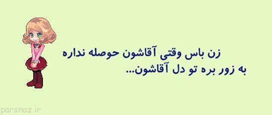عکس های طنز زن باس اینجوری باشه!