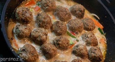 آموزش تهیه کوفته با سس ادویه دار