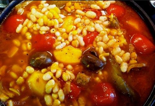 طرز تهیه آبگوشت لپه همراه لیمو عمانی
