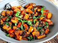 آموزش تهیه سیب زمینی و اسفناج با ادویه