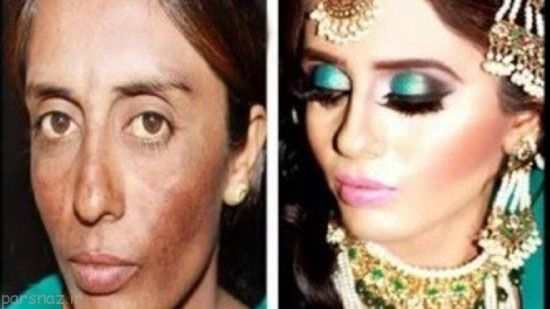 عکسهای دختران هندی قبل و بعد از آرایش عروسی عکسهای دختران هندی قبل و بعد از آرایش عروسی
