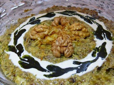 تزیین غذا حلیم بادمجان برای کدبانو