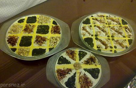 تزیین غذا حلیم بادمجان برای کدبانو
