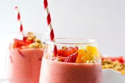 اسموتی شاتوت و نارگیل محبوب خوشمزه