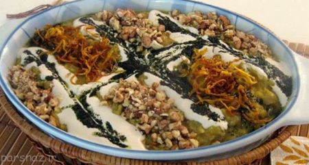 تزیین غذا حلیم بادمجان برای کدبانو