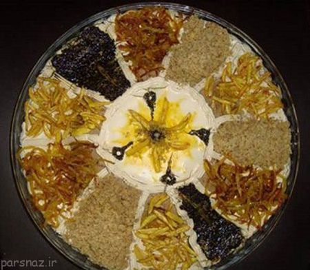 تزیین غذا حلیم بادمجان برای کدبانو