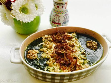 تزیین غذا حلیم بادمجان برای کدبانو