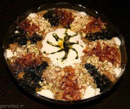 تزیین غذا حلیم بادمجان برای کدبانو