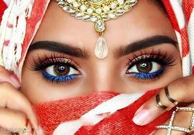 گالری عکس مدل های آرایش چشم و ابرو هندی زیبا