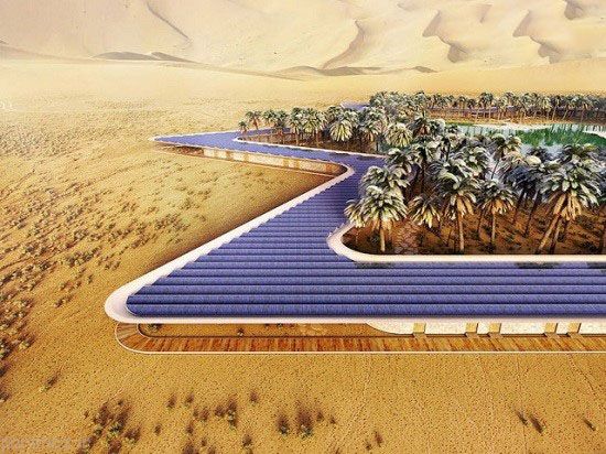 مکان سرسبز و تفریحی در دل بیابان امارات