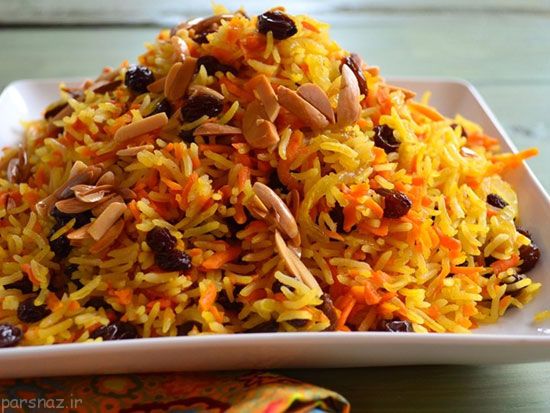 طرز تهیه هویج پلو شیرازی خوشمزه