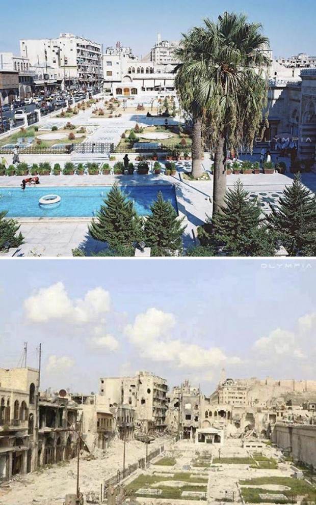 عکس های جالب شهر حلب قبل و بعد از ویرانی