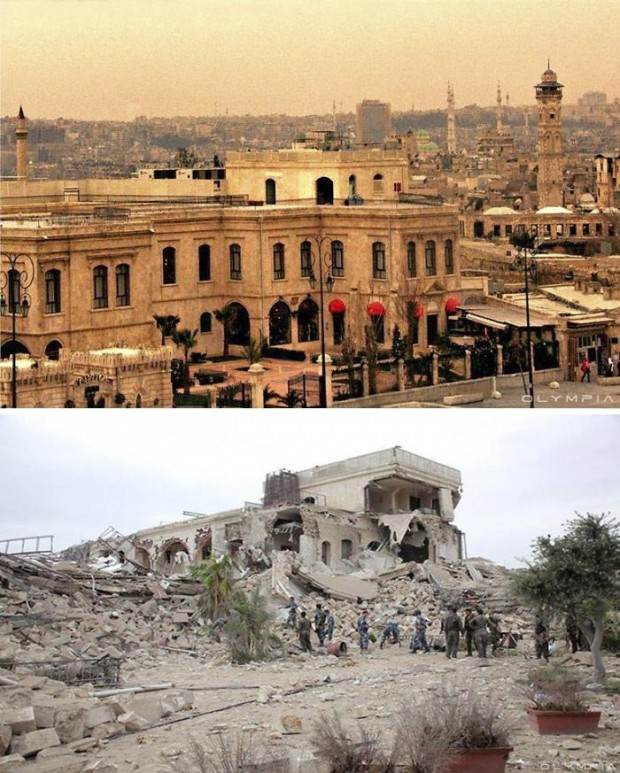 عکس های جالب شهر حلب قبل و بعد از ویرانی عکس های جالب شهر حلب قبل و بعد از ویرانی