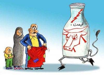 مجموعه کاریکاتورهای مفهومی قیمت شیر و گوشت