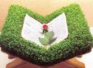 روش کاشت سبزه به شکل رحل قرآن کریم